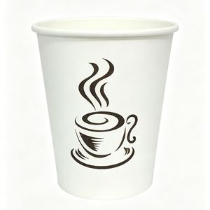 Gobelets à café en papier personnalisés, design artisanal, jetables, double paroi, 8oz 12oz 16oz, estampage à chaud doré, couvercle noir recyclable, à emporter - Product Image 2