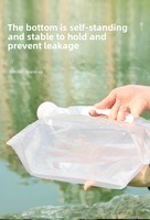 Pochettes souples transparentes en PE de qualité alimentaire avec bec verseur, 50 ml à 5 L, pour boissons, huiles comestibles, vins, liquides concentrés – Emballage réutilisable