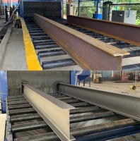 China PUHUA Transportador de rodillos H Beam Placa de acero Granalladora para limpieza de tuberías