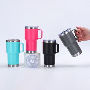 Large-Capacity 304 Stainless Steel Vacuum Insulated Mug with Handle 20oz Portable Car <b>Cup</b> for Beer - Product Image 1