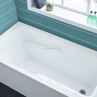 Vente à Chaud Design Moderne Écologique Egouttoir à Usage Hôtel Inclus Baignoire Autoportante en Acrylique Blanc
