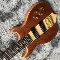 Guitare basse à 6 cordes en érable Burst avec manche traversant le corps, touche en ébène, micros actifs, acceptant les projets de guitare basse personnalisés