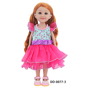 Bambola Nera da 14 Pollici con Doppia Coda di Cavallo Ricciola, Capelli Ricci Marrone Dorato, Vestiti e Scarpe in Vinile <span class=keywords><strong>Non</strong></span> Inclusi - Product Image 3