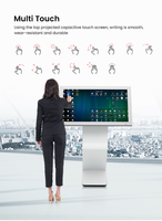 Kiosque publicitaire intérieur de 43 pouces, tablette Android à écran tactile LCD, affichage numérique, support au sol