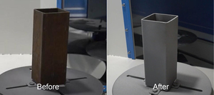 High Output Automatic Rotary Table Sandblasting Machine Automated <b>Sandblaster</b> Cabinet - Product Image 5