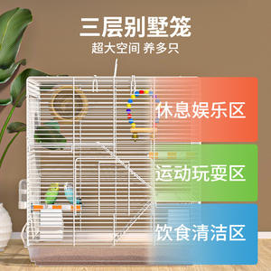 กรงนกโลหะแบบพ่นสีรักษ์โลก สำหรับนกแก้ว นกค็อกคาเทล นกหงส์หยก และนกเลิฟเบิร์ด - ดีไซน์ลวดแนวนอนขนาดใหญ่ ใช้ได้ทุกฤดู - Product Image 4