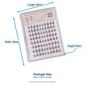 BROWNHU 8 Rows Self Adhesive False <strong>Eyelashes</strong> 0.07mm Premium Fiber Cluster Lashes Super Sticky Band With 52g Thick Packaging Box - Product Image 5