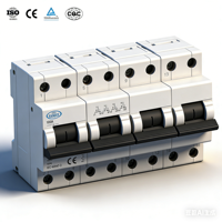 Interrupteur de transfert manuel à double alimentation HANDELE HDCS-125 4P 100A 400V 50Hz 35mm monté sur rail DIN