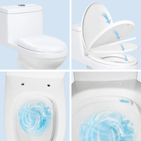 Ensemble WC moderne en céramique monobloc avec bidet intégré pour salle de bain