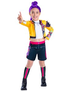 Nuovo Costume da Ragazza K-Pop Ispirato al Film, Set <span class=keywords><strong>Cosplay</strong></span> per Bambini con Stampa 3D di Mira Rumi Zoey Demon Hunters - Product Image 3