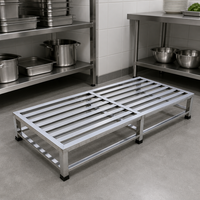 Droge goederen opbergrek multi-tier roestvrij staal rijstmeel organizer voor commerciële keuken restaurant op maat gemaakt makkelijk schoon te maken