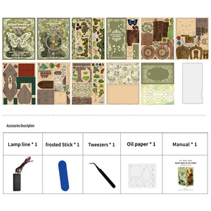 Kit de bricolage pour coin lecture Secret World in the Forest, puzzle en bois 3D avec lumière LED, maison miniature de conte de fées, cadeau créatif - Product Image 5