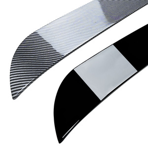 Mercedes-Benz Rear Spoiler Piano Black Carbon Fiber Texture ABS Ducktail Trunk Lip 3M Tape Installation - Product Image 5