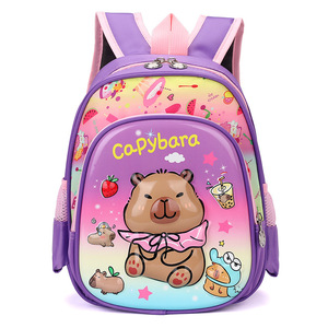Zaino Scolastico per Bambini in Nylon PVC Ultra-leggero da 12 Pollici a Forma di Capibara, Carino e Adorabile Zaino per Asilo, Borsa a <span class=keywords><strong>Tracolla</strong></span> per Ragazzi e Ragazze - Product Image 2