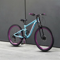 Vélo tout-terrain à suspension intégrale pour jeunes étudiants, frein hydraulique, vélo à une vitesse pour garçons et filles