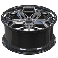 Jantes de voiture de course RCSR 19 20 21 22 23 24 pouces 5X120 5X112 Noir Chrome Concave en alliage d'aluminium forgé pour Audi A8 BMW Benz