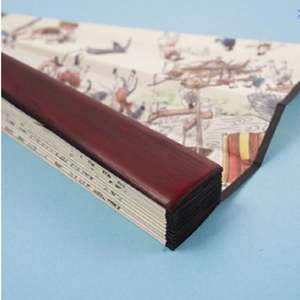 Promoción: Abanico Plegable Clásico Estilo Chino para Hombre, Abanico de Tela de Seda Pintado a Doble Cara, Abanico Plegable de 8 Pulgadas para Hombre - Product Image 4