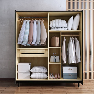 Armario de Estilo Japonés de Madera Maciza Retro con Diseño Extraíble para Almacenamiento en el Dormitorio - Product Image 1