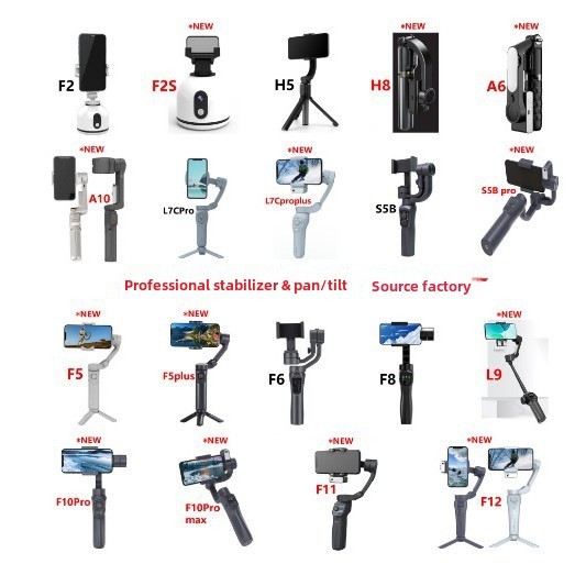 Factory Direct Sale F2SF5 F6 F8 F10 F11 F12 L7C A6 A10 L9 PRO Handheld Gimbal Phone Stabilizer for Live Streaming Equipment