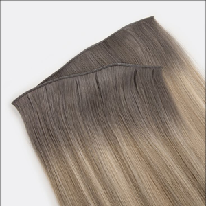 Extensiones de Cabello Humano Genius Weft, Cabello Remy Virgen con Cutícula Alineada, Trama Delgada, 12-28 Pulgadas, Color Balayage, Mechas Ombre, Hechas a Mano - Product Image 4