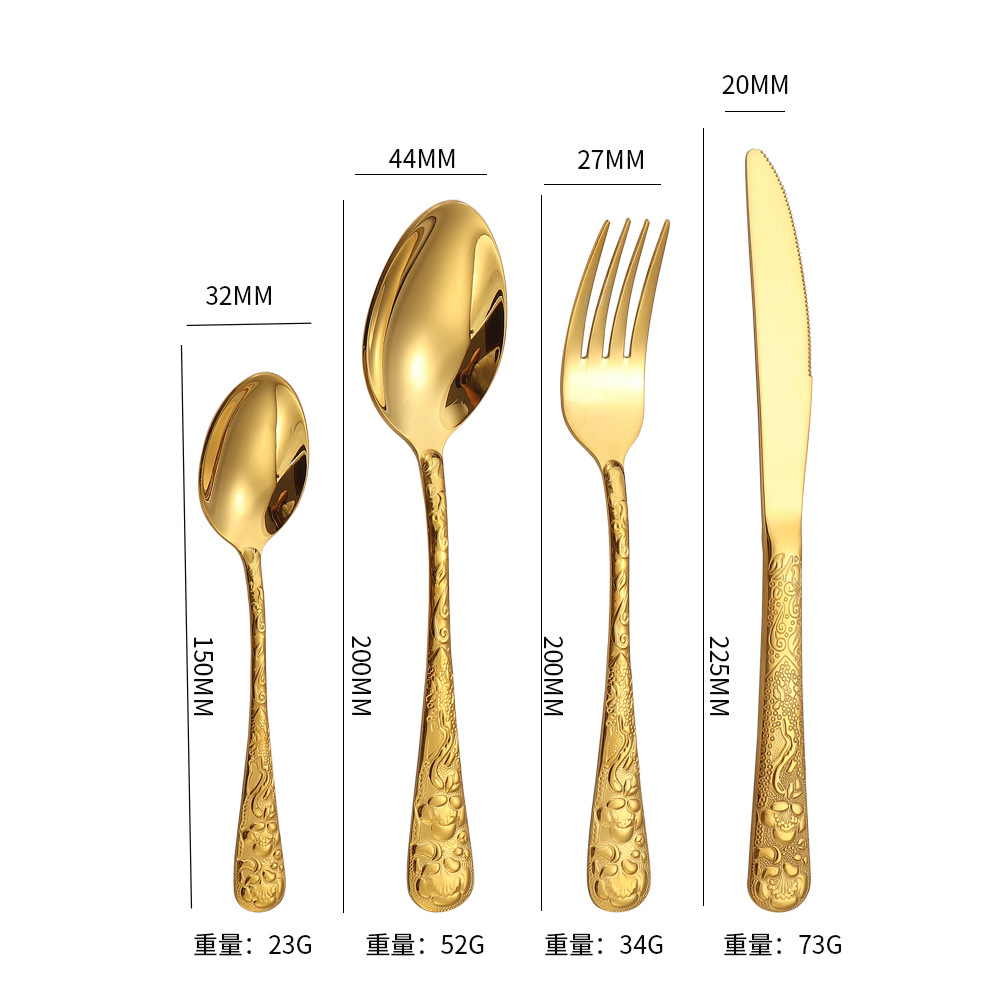 Juego de cuatro piezas (oro)