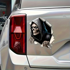 Pegatina 3D para coche con diseño de calavera de Grim Reaper, pegatina de vinilo impermeable de PVC para camión y motocicleta - Product Image 3