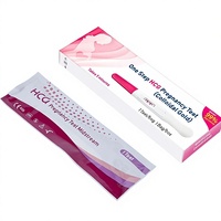 Bandelettes de test de grossesse neutres en anglais, type stylo, détection HCG, technologie or colloïdal, détection précoce, en plastique