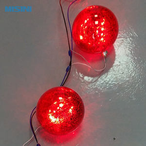 Chaud rouge jaune vacances lumineux noël illuminé suspendu led allumer des boules <span class=keywords><strong>de</strong></span> lueur <span class=keywords><strong>de</strong></span> verre pour la décoration d'arbre - Product Image 2
