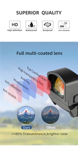 Cấu hình cao cấp cảm biến chuyển động 1x <span class=keywords><strong>Red</strong></span> Dot phạm vi Sight nhôm không thấm nước chiến thuật thiết kế lớn tráng Ống kính điều chỉnh tính năng - Product Image 2