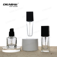 Flacon en verre vide recyclable de 30 ml (1 oz) et 100 ml pour émulsion, cosmétiques, maquillage liquide, nettoyant visage, gouttes pour les yeux, gravure et marquage à chaud