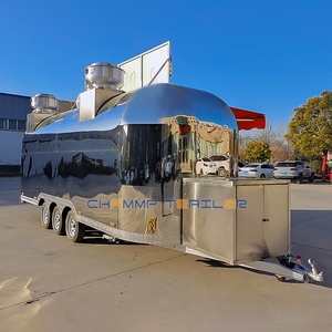 Chammp trang bị đầy đủ thép không gỉ di động thực phẩm giỏ hàng Trailer thiết bị cho phục vụ điện thoại di động Salon xe tải với nhượng Bộ bán - Product Image 5