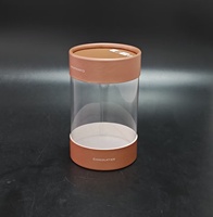 Tube cylindrique en acétate transparent personnalisé avec couvercles, tube cylindrique en PVC PET transparent avec une bonne qualité de colle