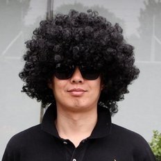 Lana negra de lana africana de fiesta Porky Pogle de alta calidad para pelucas de cabello humano de Fiesta (WFGGWFH) - Product Image 1