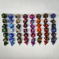 Jeu de dés en acrylique polyédrique bicolore 1 pièce pour donjons et dragons, jeux de société écologiques, logo personnalisé, style donjon des dragons