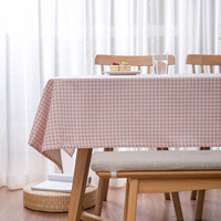Nappes en lin personnalisées avec dentelle pour salle à manger, nappes en coton/plastique pour la maison, les fêtes et les mariages