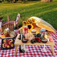 Faltbarer Champagner Picknick Snack Tisch Tablett tragbarer klappbarer Picknick tisch