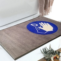 Tapis de porte tissé tufté avec logo imprimé sur mesure - Lavable, antidérapant, avec envers en caoutchouc tressé jacquard