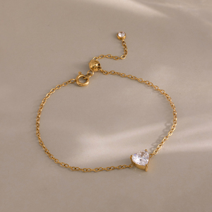 <span class=keywords><strong>J</strong></span>&D Jewelry Elegante Brazalete Ajustable <span class=keywords><strong>de</strong></span> Acero Inoxidable con Oro <span class=keywords><strong>de</strong></span> 18K y Circonita Brillante en Forma <span class=keywords><strong>de</strong></span> Corazón, Joyería Impermeable para Mujer - Product Image 5