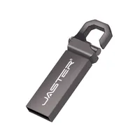 JASTER-clé USB 2.0 en métal, support à mémoire de 8GB 16GB 32GB 64GB 128GB, lecteur flash avec Logo personnalisé, disque Flash