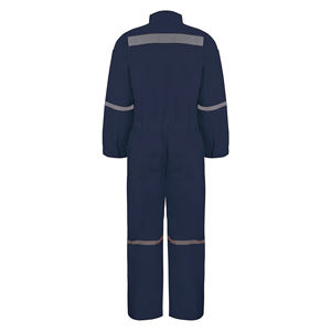 بدلة عمل عالية الوضوح من البوليستر بوبلين مع شريط عاكس لصناعة التعدين - Product Image 3