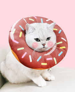 Kerah Penyembuh Elizabethan Laris untuk Anjing Kucing Bentuk Donat Pencegah Gigitan Dapat Disesuaikan Tahan Lama Poliester Katun Motif Polos - Product Image 5