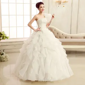 Plus Size 4 Colors Bridal Lace Organza Tutu Wedding Dress Bridal Gowns Performance Dress