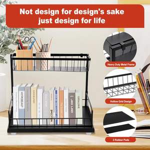 Étagère de rangement coulissante à 2 niveaux pour sous-évier de salle de bain et cuisine, vente en gros - Product Image 3