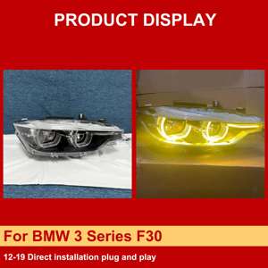 Faros Delanteros Halógenos Xenón J ONE, Venta Caliente, Luz Amarilla/Blanca, Conmutación a Luz Alta para <span class=keywords><strong>BMW</strong></span> Serie 3 F30 2012-2019 - Product Image 4