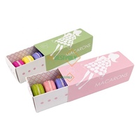 Emballage en papier alimentaire personnalisé pour macarons, boîte pliable pour biscuits, desserts, baklava, boîtes en papier à tiroir coulissant