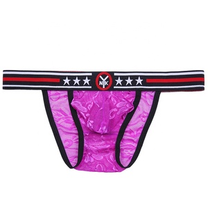 Amazzonia di vendita calda Custom da <span class=keywords><strong>uomo</strong></span> a vita bassa stampa di <span class=keywords><strong>pizzo</strong></span> Sexy attillato da <span class=keywords><strong>uomo</strong></span> <span class=keywords><strong>perizoma</strong></span> intimo - Product Image 5