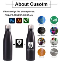 OEM ODM 500ml Cola-flesvormige dubbelwandige roestvrijstalen vacuümfles thermisch geïsoleerde waterfles voor sportschool, buitenactiviteiten en reizen