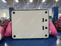 Plate-forme de quai gonflable en PVC au point de chute de taille personnalisée, flottante pour sports nautiques en plein air, tapis gonflable pour eaux océaniques