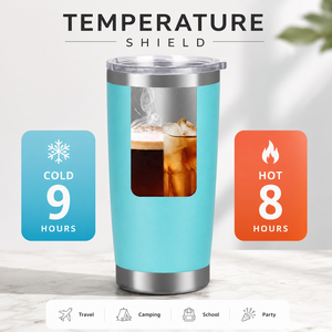Custom Modern Funny Humor Graphic Text Stainless Steel Tumbler Spill Proof Sliding <b>Lid</b> <b>Reusable</b> Vacuum Travel Mug Back School - Product Image 3