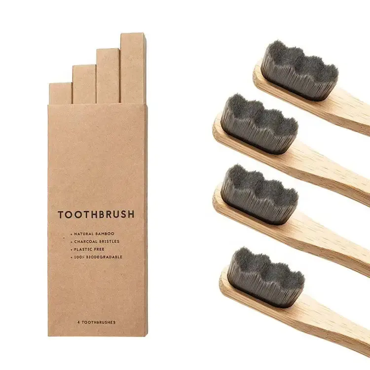 Free Sample Custom 10000 Bristle Micro Fiber Extra Ultra Soft Eco Friendly Biodegradable Toothbrush Micro Nano Bamboo Toothbrush